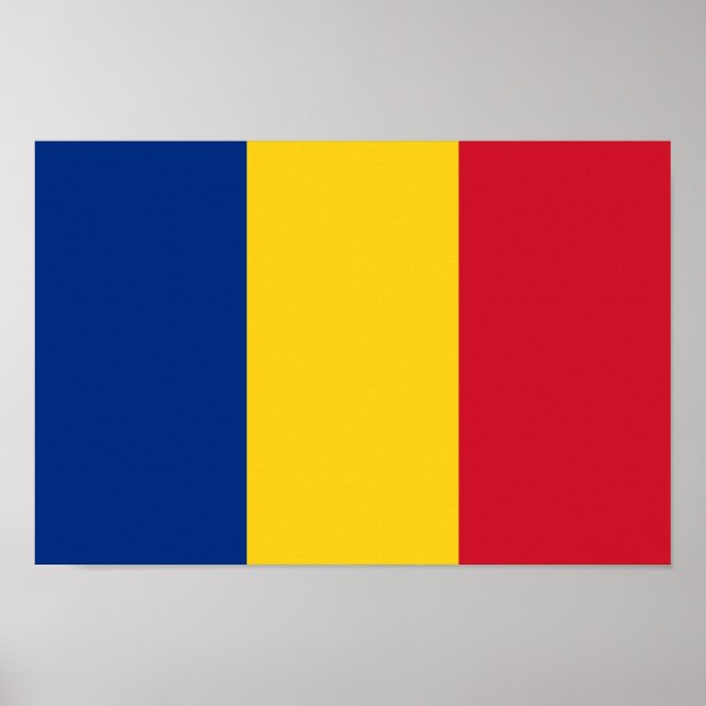 Poster Bandeira da Romênia (Frente)