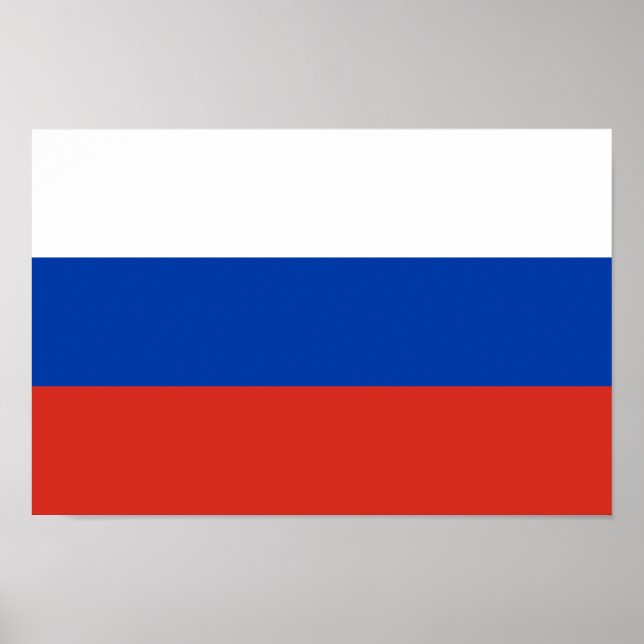 Poster Bandeira da Rússia (Frente)