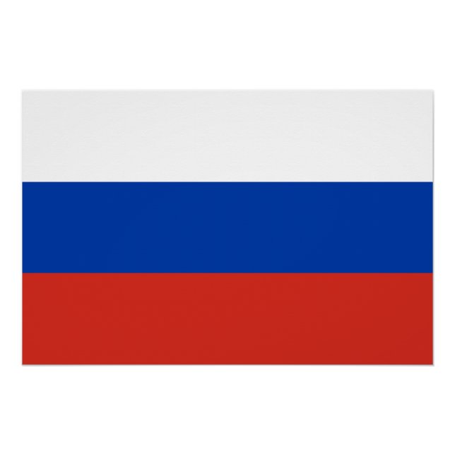 Póster Bandeira da Rússia (Frente)
