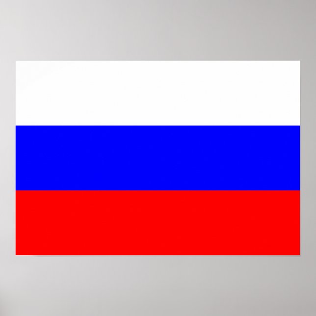 Poster Bandeira da Rússia (Frente)