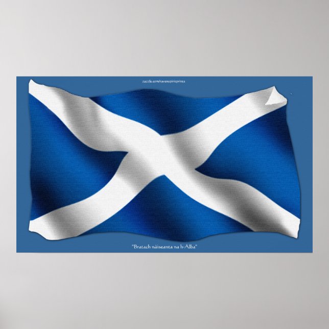 Póster Bandeira da Scotland Bratach nàiseanta na h-Alba I (Frente)