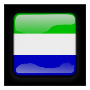 Póster Bandeira da Serra Leoa