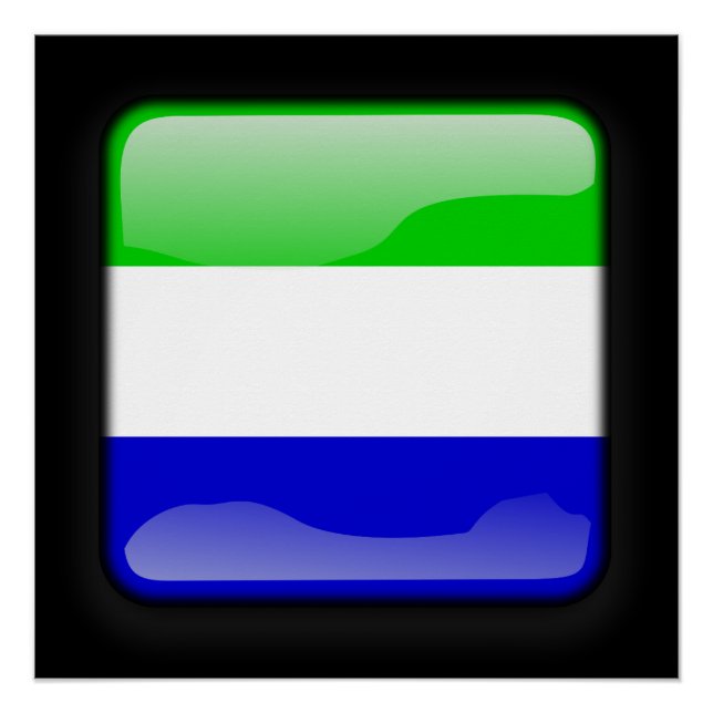 Póster Bandeira da Serra Leoa (Frente)