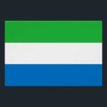 Póster Bandeira da Serra Leoa<br><div class="desc">Bandeira patriótica da Serra Leoa.</div>