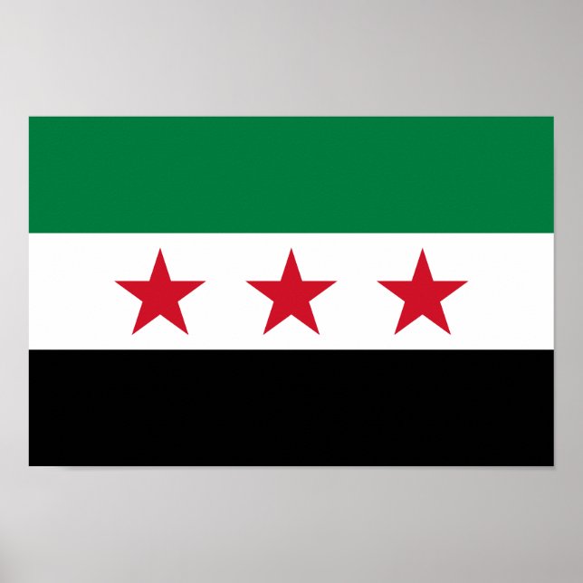 Poster Bandeira da Síria (Frente)