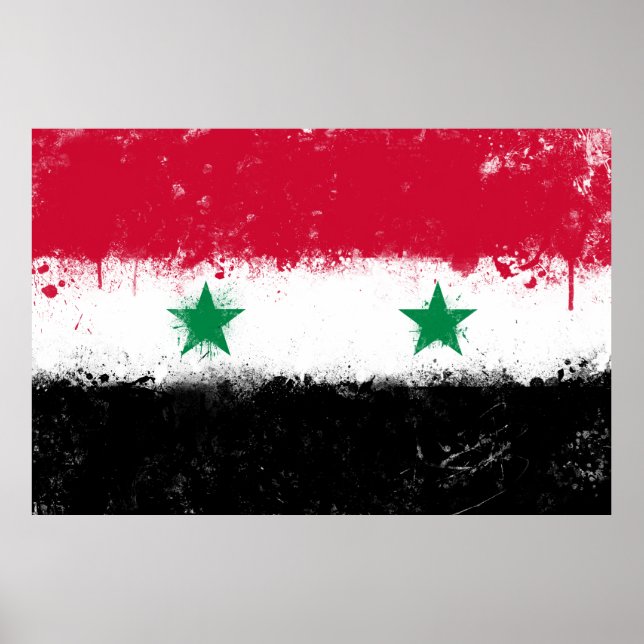 Poster Bandeira da Síria (Frente)