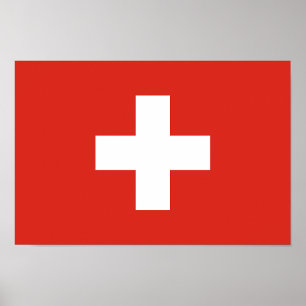 Poster Bandeira da Suíça