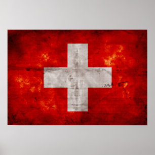 Póster Bandeira da suiça