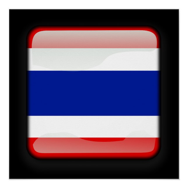 Póster Bandeira da Tailândia (Frente)