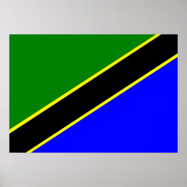 Poster Bandeira da Tanzânia