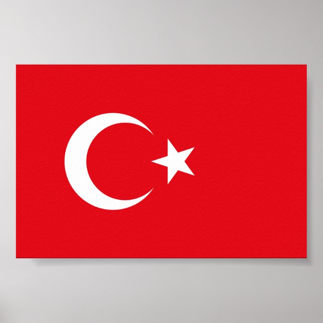 Poster Bandeira da Turquia (Frente)