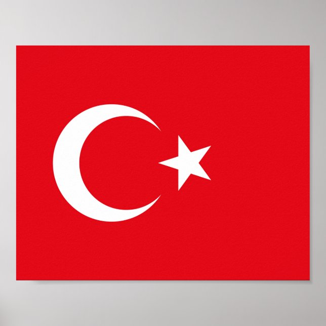 Poster Bandeira da Turquia (Frente)