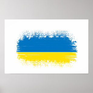 Poster Bandeira da Ucrânia