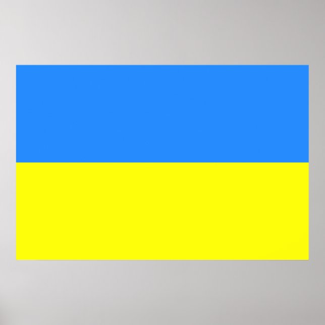 Póster Bandeira da Ucrânia (Frente)