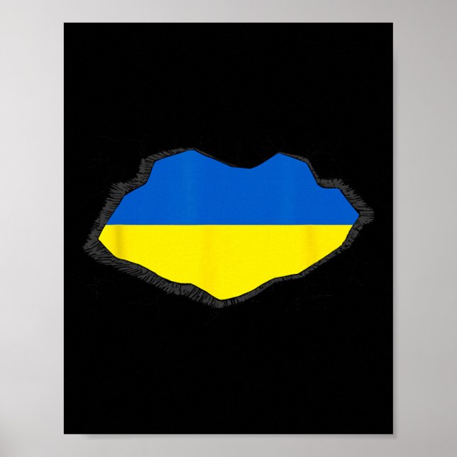 Poster Bandeira da Ucrânia 1  (Frente)
