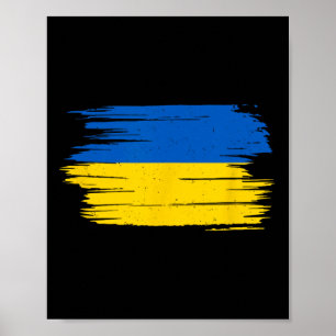 Poster Bandeira da Ucrânia Bandeira Nacional Kiev Ucrania