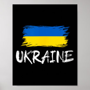 Poster Bandeira da Ucrânia Clic Orgulho Ucraniano Present