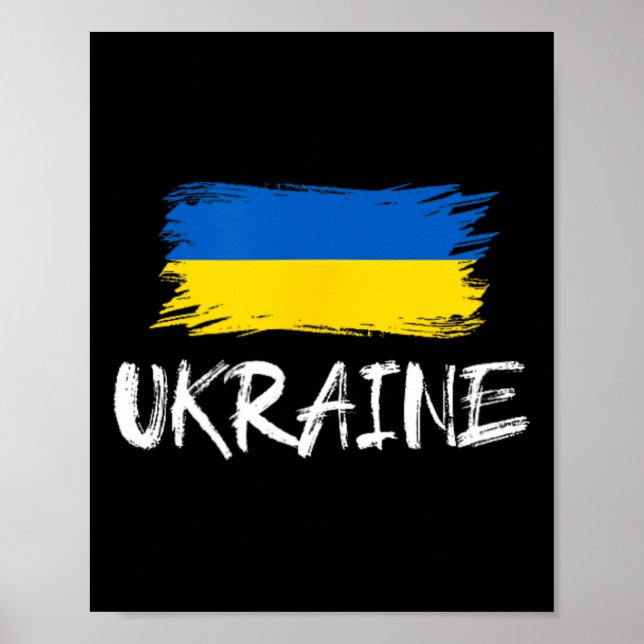 Poster Bandeira da Ucrânia Clic Orgulho Ucraniano Present (Frente)