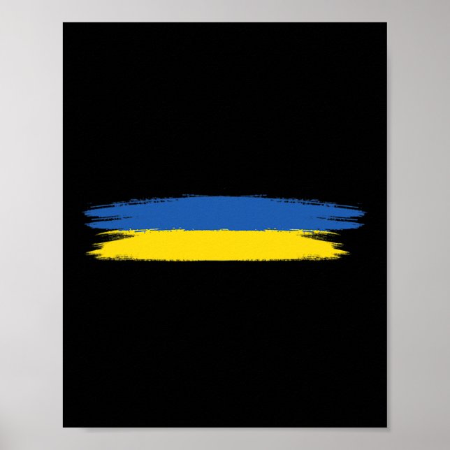 Poster Bandeira da Ucrânia Com Cores Azul e Amarelo Sem G (Frente)