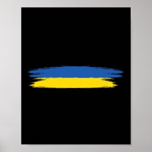 Poster Bandeira da Ucrânia Com Cores Azul E Amarelo Sem G