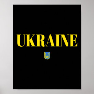 Poster Bandeira da Ucrânia Homens Mulheres Crianças Ucrân