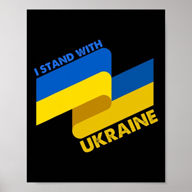 Poster Bandeira da Ucrânia Ucrânia 6  (Frente)