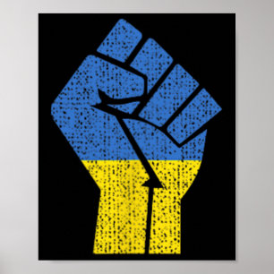 Poster Bandeira da Ucrânia ucraniana para homens mulheres