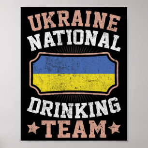 Poster Bandeira da Ucrânia Ucranianos Orgulhosos Homens e