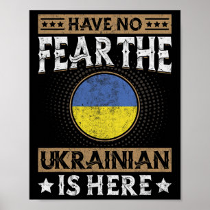 Poster Bandeira da Ucrânia Ucranianos Orgulhosos Homens e