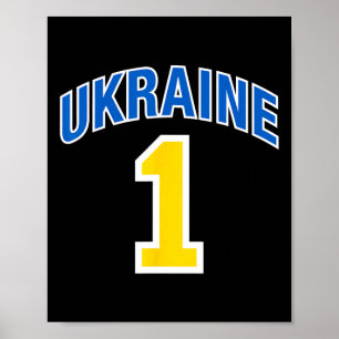 Poster Bandeira da Ucrânia Um