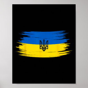 Poster Bandeira da Ucrânia Vintage Orgulho Ucraniano 12