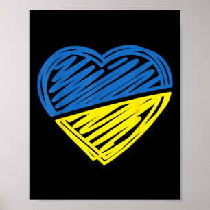 Poster Bandeira da Ucrânia vintage Ucrânia Orgulho Bandei