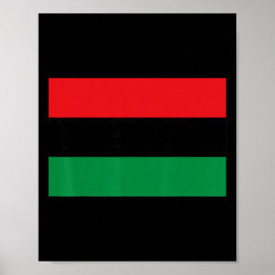 Poster Bandeira da Unia Pan-Africana Mapa Continente Hist