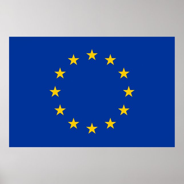 Poster Bandeira da União Europeia (Frente)