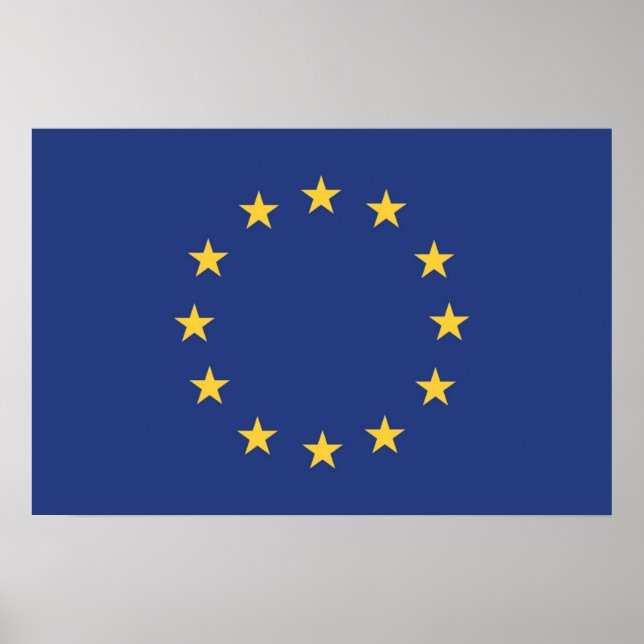 Poster Bandeira da União Europeia (Frente)