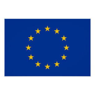 Póster Bandeira da União Europeia