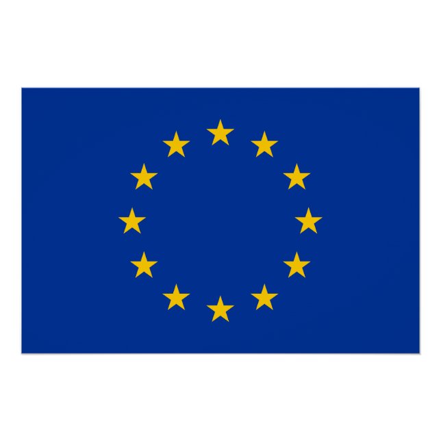 Póster Bandeira da União Europeia (Frente)