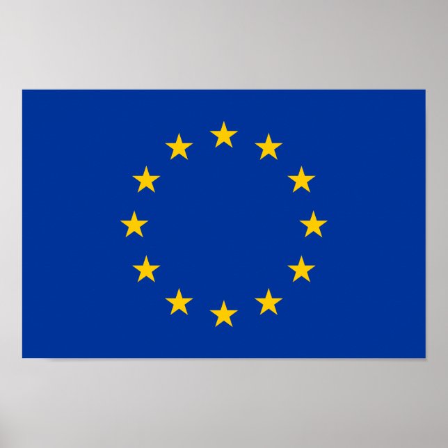 Poster Bandeira da União Europeia (Frente)
