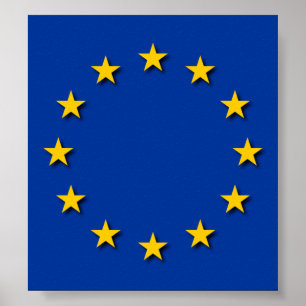 Póster Bandeira da União Europeia / Bandeira da UE