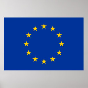 Poster Bandeira da União Europeia (UE) (Europa)