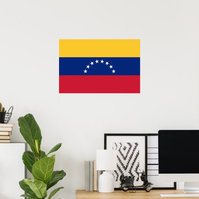 Poster Bandeira da Venezuela (Escritório em casa)