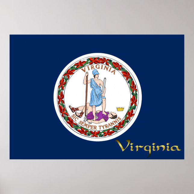 Poster bandeira da Virgínia (Frente)
