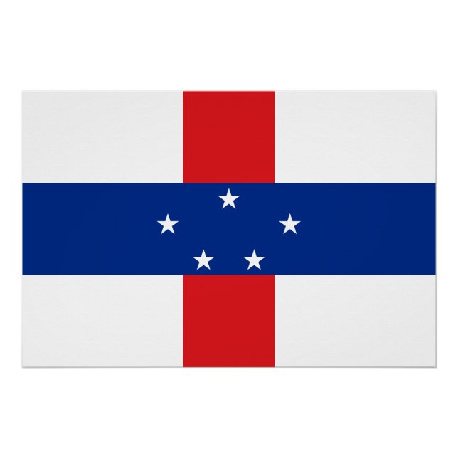 Póster Bandeira das Antilhas Holandesas (Frente)