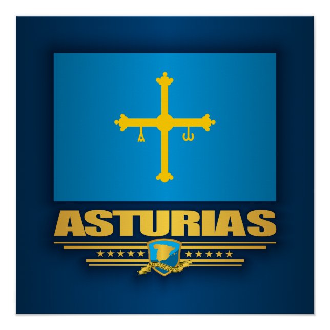 Póster Bandeira das Astúrias (Frente)