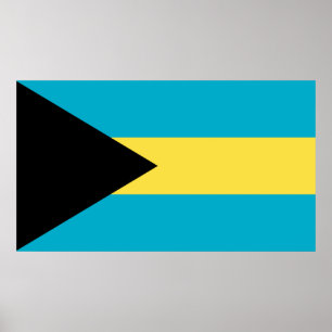 Póster Bandeira das Bahamas