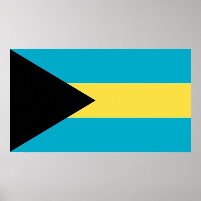 Póster Bandeira das Bahamas (Frente)
