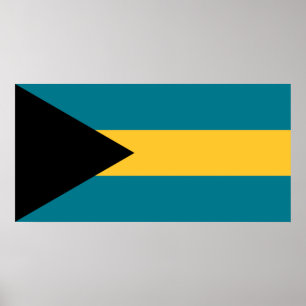 Poster Bandeira das Bahamas