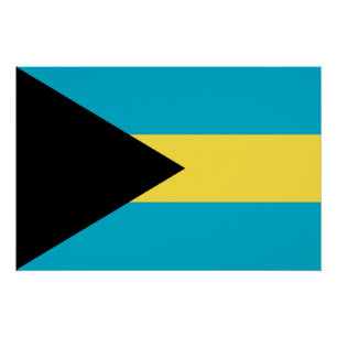 Póster Bandeira das Bahamas