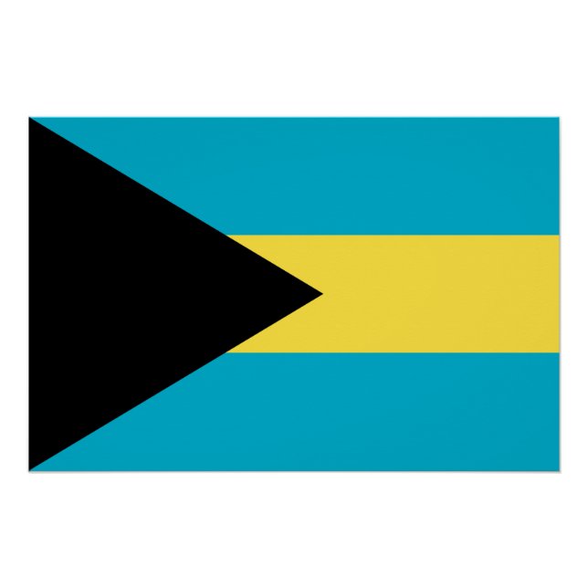 Póster Bandeira das Bahamas (Frente)