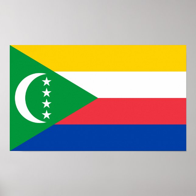 Poster Bandeira das Comores (Frente)